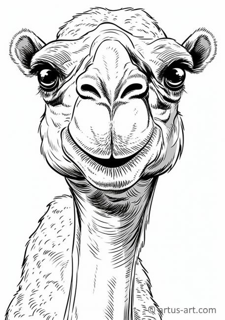 Página para Colorir de Camelo
